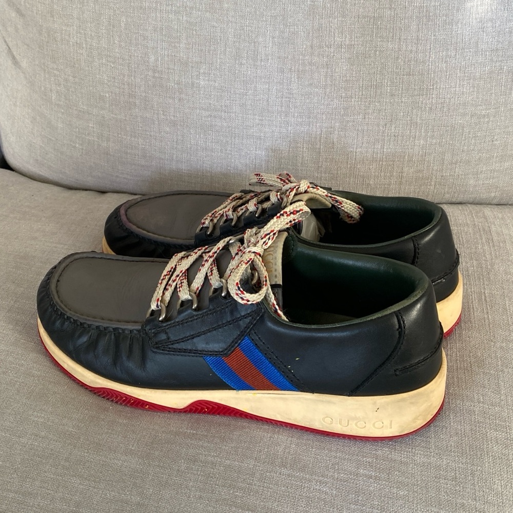 Gucci Men's Black Leather Sneakers